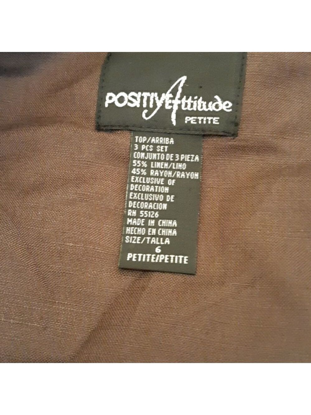 Positive attitude blue & brown top and jacket - Picture 8 of 8